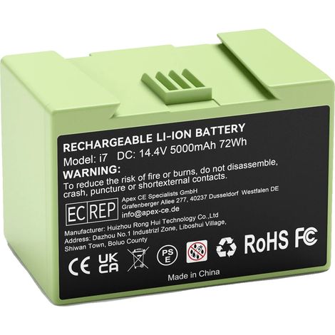 Remplacement de batterie pour Roomba, capacité de 5000mAh, rechargeable, 1BAT (1/2)