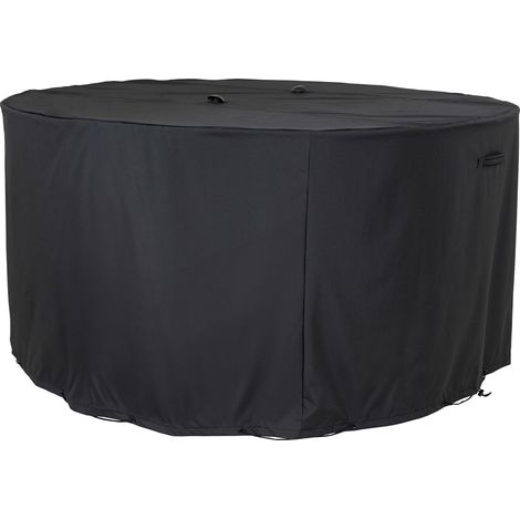Telo Protettivo Luxury per Tavolo Rotondo 180 cm con 4 Sedie — Nero