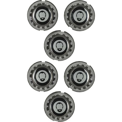 vhbw 6x Cuchilla de afeitar compatible con Philips PT726, PT728, PT721, PT725, PT720, PT729, PT737, PT739 afeitadora - hojas de repuesto, 6 unidades