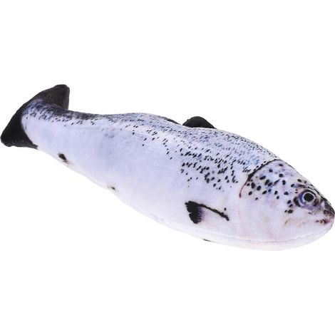 Coussin décoratif créatif en forme de poisson, peluche pour chambre à coucher, cadeau d'anniversaire, 20 cm (truite) (1/5)