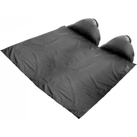 Matelas Camping Autogonflant 2 Personne Tapis de Couchage Gonflable avec Oreiller - - Noir (1/4)