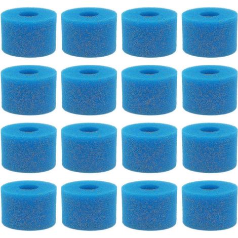 Lot de 16 cartouches filtrantes en mousse lavables et réutilisables compatibles avec les spas Pure Spa de type S1-AquaForge