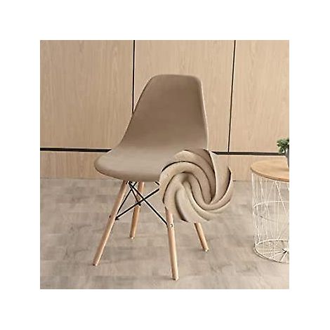 (beige,1 Pices) Housse De Chaise Scandinave Extensible Velours Luxe Housse De Chaise De Salle Manger Lavable Couverture De Chaise Incurve Recouvr (1/5)