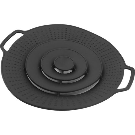 Couvercle de casserole en silicone résistant à la chaleur pour cuisinière, micro-ondes, lave-vaisselle (1/5)