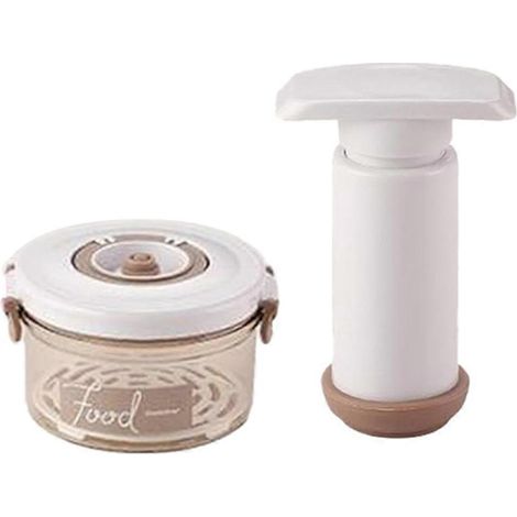 Boîtes sous vide pour la conservation des aliments avec pompe manuelle, scelleuse sous vide portable universelle pour garde-manger 630 ml (1/5)