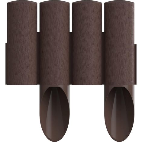 APEX Bordure de Jardin Palissade -10 pièces - 29 x 23.5 cm - Peut être épissé, avec fente pour carte et conception à broches - Marron (1/3)