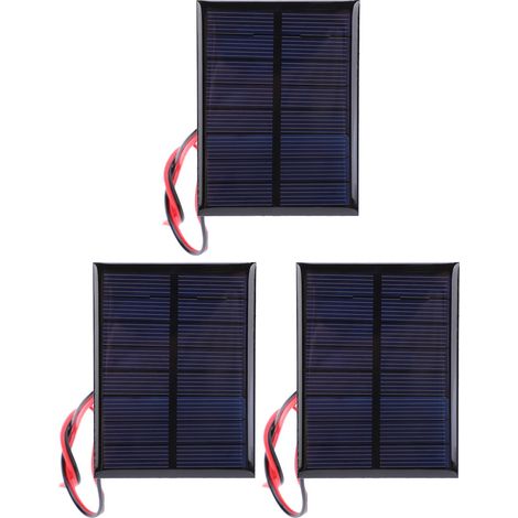 3 Stück DC4V 150mA Solarzellen-Leistungsmodul, polykristallines Silizium-Solarmodul mit 30cm Kabel (1/5)