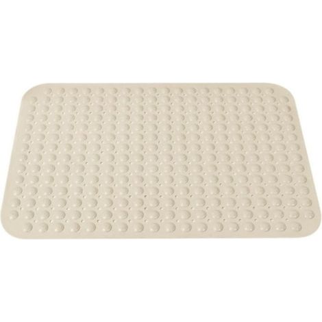 1 Tapis de bain, vinyle hypoallergénique, 164 ventouses, trous d'évacuation, antidérapant, salle de bain (1/5)
