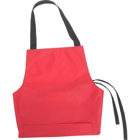 Tablier imperméable avec grande poche, rouge, en PVC résistant à l'huile, pour hommes et femmes, la vaisselle et le barbecue