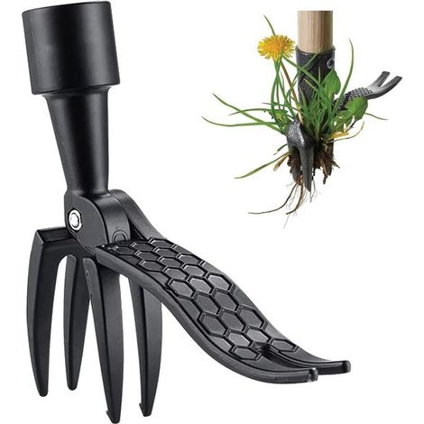 Désherbeur - Débroussailleuse - Élimination des mauvaises herbes - Débroussailleuse sur pied - Tête de rechange universelle - 4 griffes - Outil de jardin - Pour jardin et pelouse - 11,5 x 16,5 x 3,5 c (1/5)