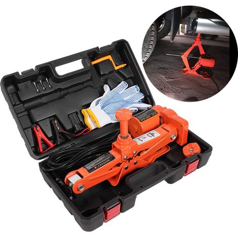 Cric électrique 12V 3 tonnes 42cm, gonfleur et clé à choc électriques pour voiture (1) (1/5)