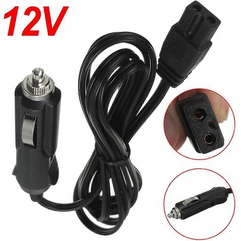 Câble d'alimentation 2 broches de remplacement pour glacière de voiture, mini-frigo, allume-cigare, 12 V, idéal pour les sorties.