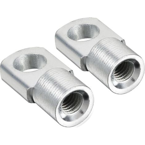 Embout de ressort à gaz M6 filetage intérieur 8 mm diamètre du trou acier A3 argent 2 pièces (1/5)