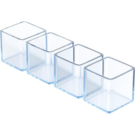 Protections carrées pour pieds de table et de chaise, en silicone, anti-collision et antidérapantes, (6060 mm)