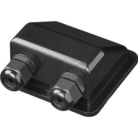 Pasacables de techo doble negro