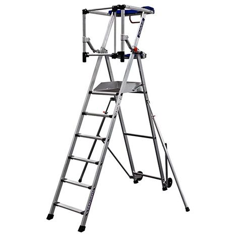 Mobile Podestleiter klappbar 6 Stufen -  Maximale Arbeitshöhe 3,45m - PIRLF6-P