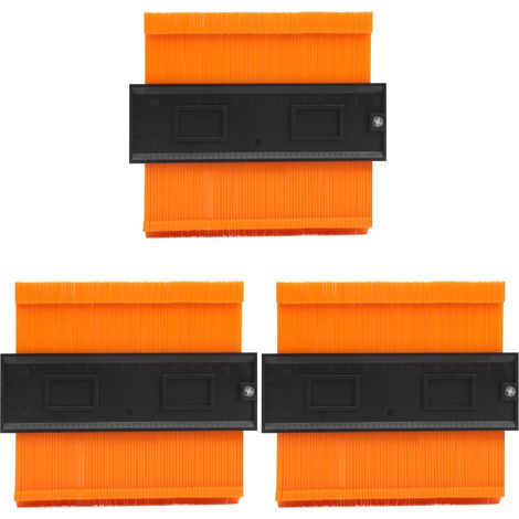 Lot de 3 gabarits de contour à copier, outil multifonction manuel pour mesure de forme