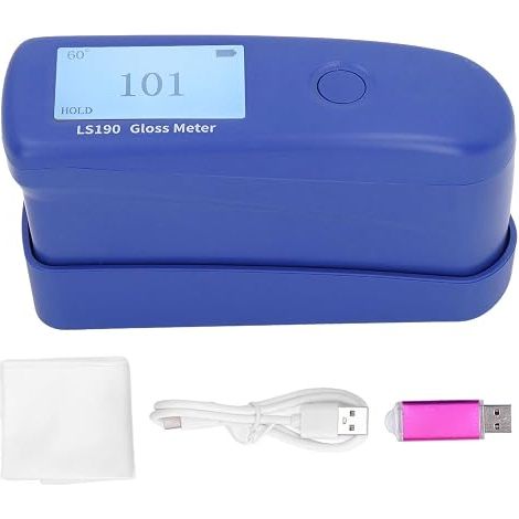 Digital LCD Brightness Meter 0 Degree Test Angle Paint Glossmeter Tester Determination Automatic Qualification Glarimeter for Stone Metal 0-200GU (1/5)