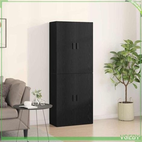 Meuble mural - Modèle 3333103 - Chêne noir - Bois d'ingénierie - 69,5 x 34 x 90 cm (1/5)