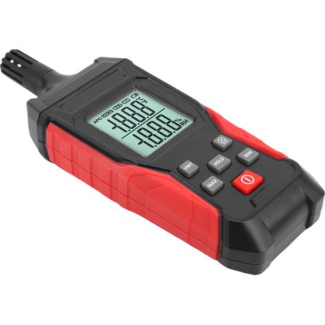 Rilevatore digitale elettronico di temperatura e umidità, con display retroilluminato, igrometro portatile di precisione. (1/5)