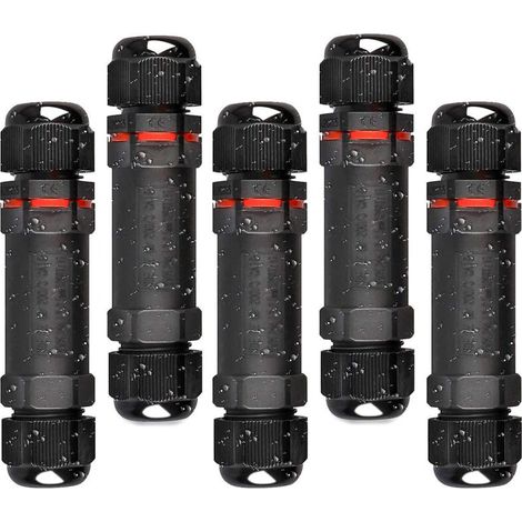 IP68 wasserdichte Anschlussdose, 5er-Packung mit elektrischen Außensteckverbindern für 1 bis 13 mm Kabel (1/5)