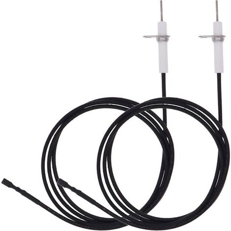 2 x 1 mètre de fil d'allumage par impulsion et de montage d'électrode en céramique, électrode d'allumage peut se plier (1/5)