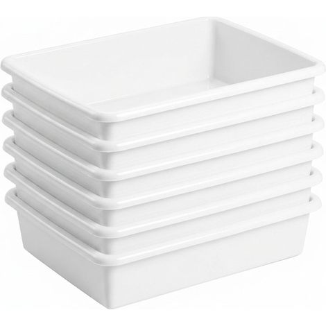 Set 6 Bacinelle Frigo Hemax Contenitori e Vaschette Alimenti Bianco (1/4)