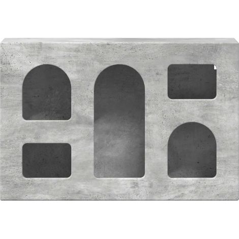 Armadio a muro moderno versatile 60 x 20 x 40 cm pratico spazio di archiviazione in legno multistrato grigio cemento 020054803