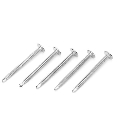 Vis autotaraudeuses inox 410 M4,2x50mm - 250 pièces - Antirouille et haute résistance pour fixations durables (1/5)