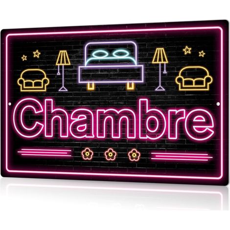 Putuo Decor Bedroom Pink Neon Effect Metal Sign Retro Wall Decoration on Black Brick Aluminium Sign for Adult Teen Room Apartment Hotel Dorm Room (1/5)