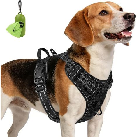 Dog Harness Medium Size, Black, M (1/2)