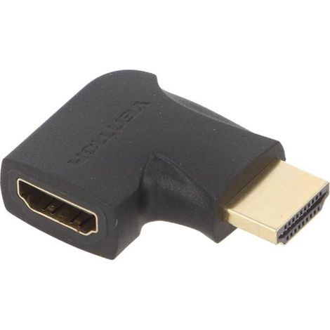 Adaptateur HDMI 1.4 HDMI femelle HDMI prise male 270o - noir