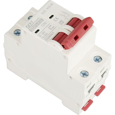 Disjoncteur CC, conception modulaire, protection contre les surcharges et les courts-circuits, disjoncteur photovoltaïque, bipolaire, 50 A, 500 V (1/5)