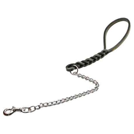 Guinzaglio per Cani Doppia Treccia con Catena 600 mm (1/2)