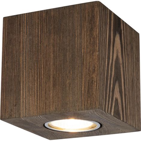 [NEUWERTIG] Envostar Tuni Downlight Deckenleuchte Deckenlampe Kiefer Nussbaum Gebeizt Gu10 B-Ware