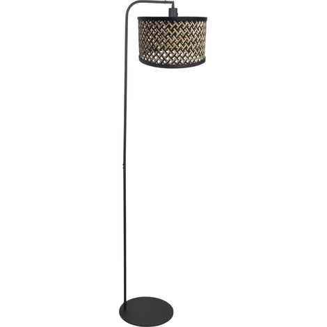 Steinhauer - stehlampe - Stang - schwarz - bambus metall - Ø 28cm