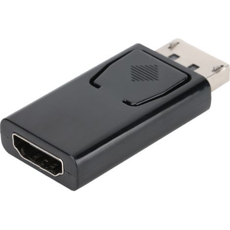 Adaptateur convertisseur DP mâle vers HDMI femelle pour PC, ordinateur portable et TVHD, interface DisplayPort noire (1/5)