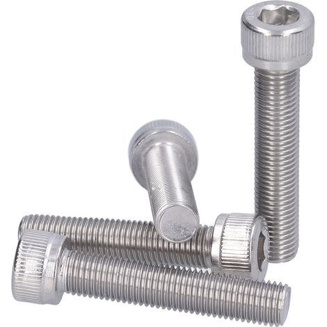 4 vis à tête hexagonale creuse en acier inoxydable A2, pas fin de 1,25 mm, M10x50 (1/5)
