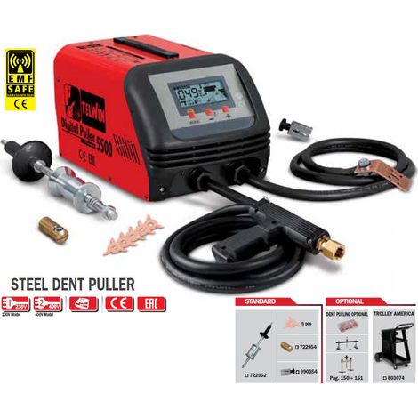 SISTEMA ELETTRONICO PER LA RIPARAZIONE LAMIERE DIGITAL PULLER 5500 400V cod. 828119 TELWIN (1/2)