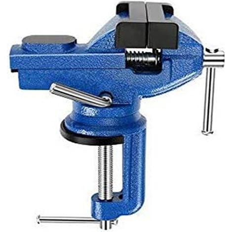 Étau d'établi mobile 70mm bleu avec enclume, lot de 4 pièces, usage professionnel, exclusivité Mexique (1/5)