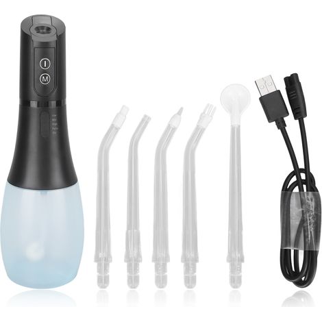Brosse à dents hydropulseur sans fil étanche blanchissant grande capacité irrigateur dentaire familial blanc (1/5)