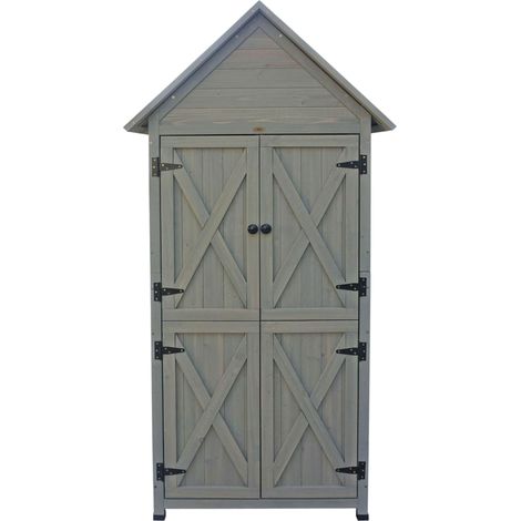 HABAU Gartenschrank ""Lena"", Grau, 84 x 45 x 178 cm (1/5)