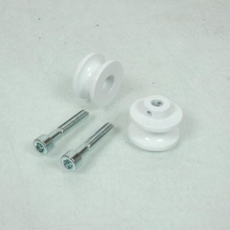 Paire diabolo de levage Ø6mm Blanc anodisé pour moto motocycle (1/5)