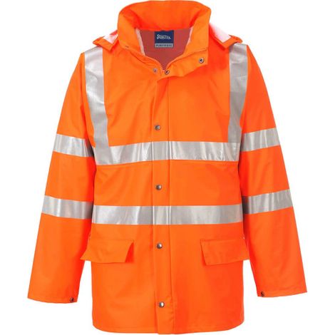 Chubasquero Sealtex Ultra Rain con capucha desmontable y cremallera doble carro, naranja A.V RT50 M Naranja