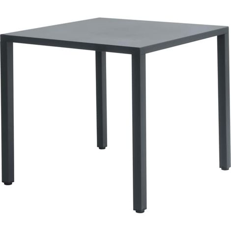 Tavolo per Esterni in Acciaio Autolivellante, Arredamento per Bar, Ristoranti 80 x 80 cm, Colore Antracite (1/4)