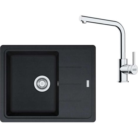 Franke Set - Set da cucina G262O, lavello in fragranite BFG 611-62 e miscelatore FS 3230.031, onice/cromo 114.0700.731