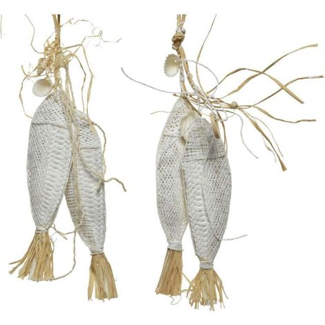 Decoro Pesce colore bianco e naturale