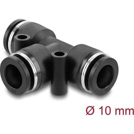 Pneumatik Steckverbinder 10 mm mit zwei Befestigungslöchern T-Form