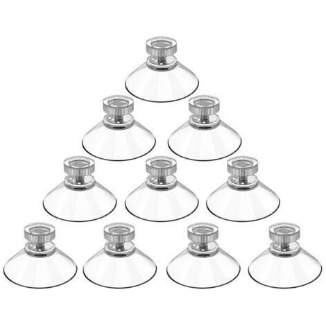 10 Pièces ventouse a visser,Ventouse Filetée Ventouses avec Filetage,Ventouse en Plastique PVC Suspension Ventouse Transparente,ventouse rideau isolant camping car,pour Voiture,van,Camping-40mm (1/4)