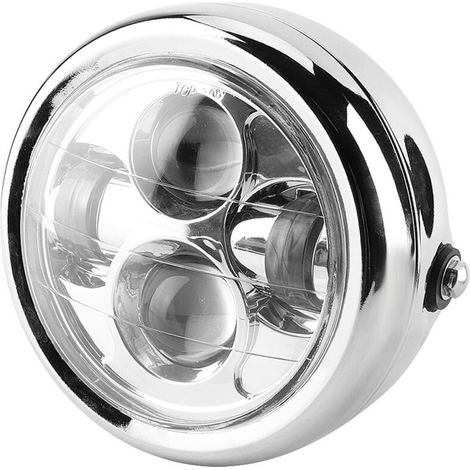 Phares universels de moto rétro ronds LED Vintage phares en aluminium, éclairage doux et agréable, économie d'énergie (1/5)